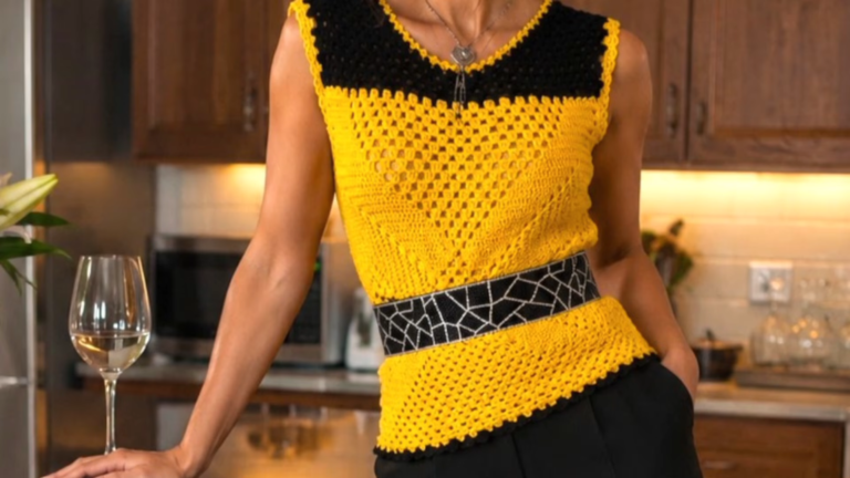 Granny Crochet Square Vest Pattern for Handmade Fashion