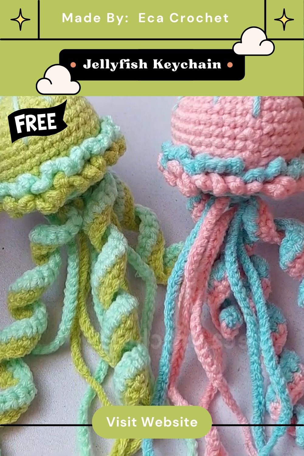 Crochet Jellyfish Keychain Amigurumi Pattern Worth Making