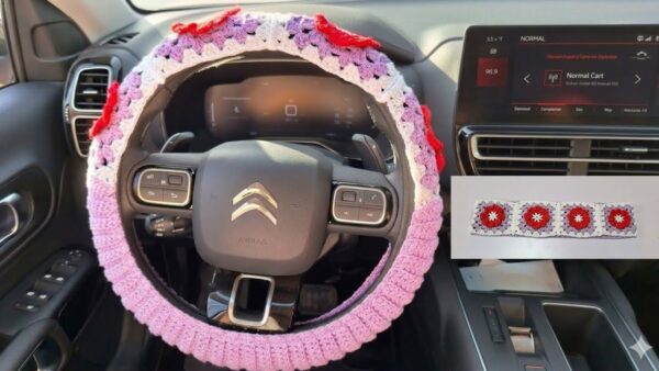 Crochet Steering Wheel Cover Pattern for casual days