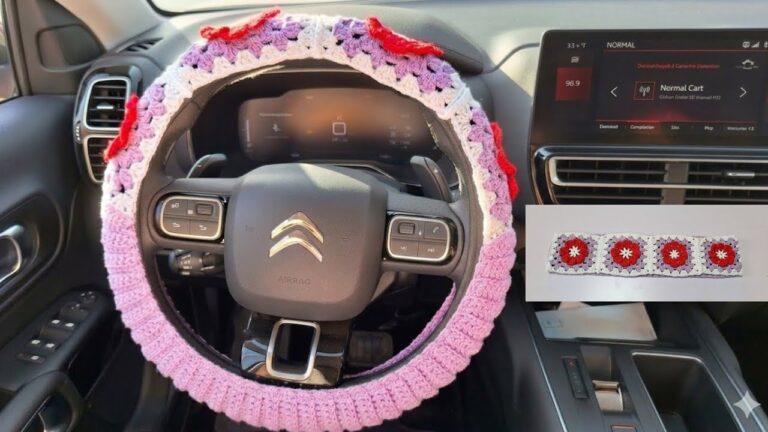 Crochet Steering Wheel Cover Pattern for casual days