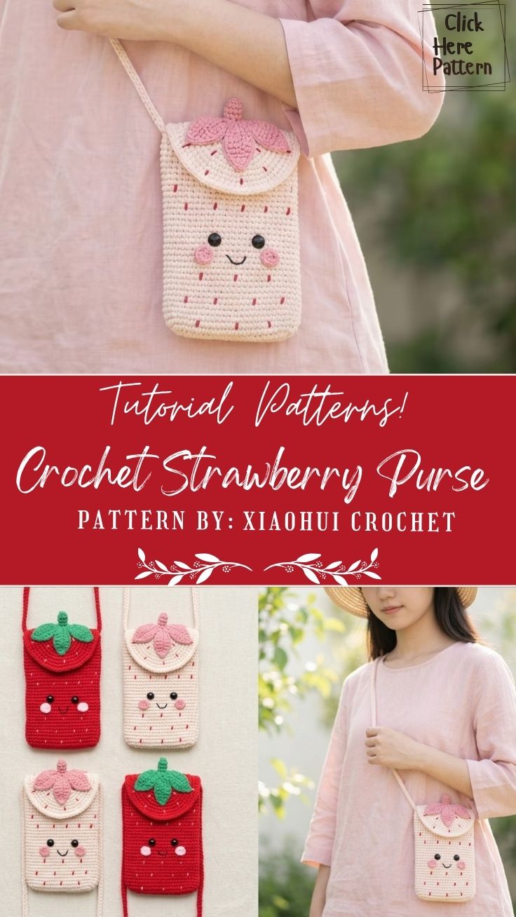 Crochet Strawberry Purse Pattern for Fabulous Looks