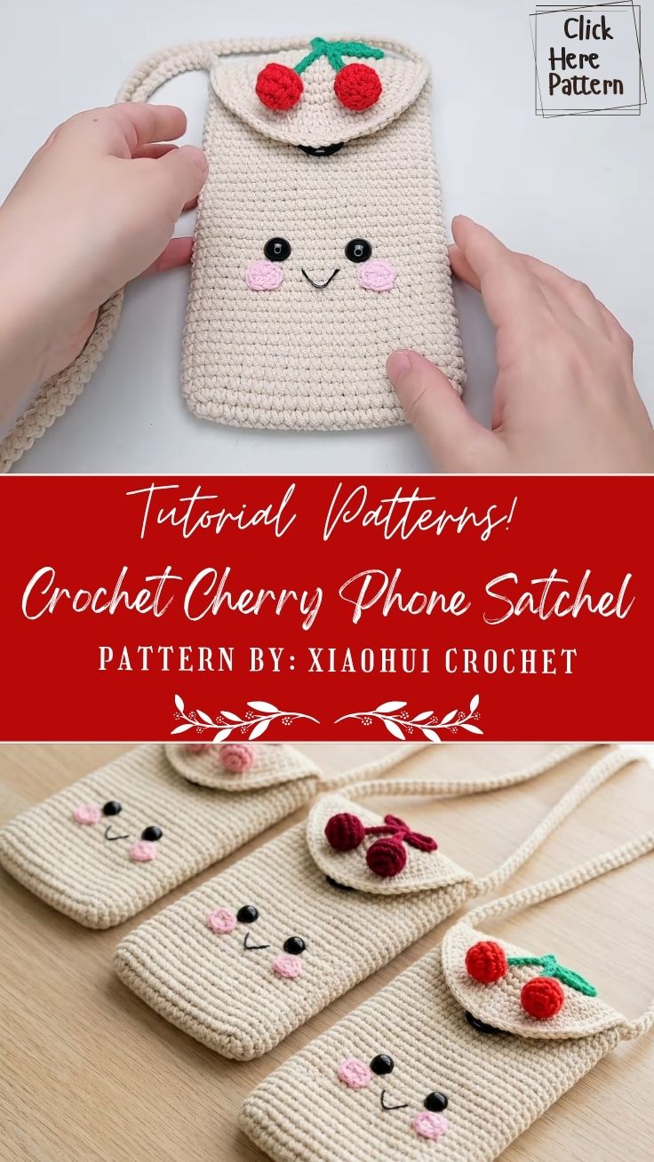 Easy Crochet Cherry Phone Satchel Pattern to Make Today