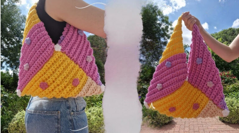 Free Crochet Chunky Triangle Bag Pattern