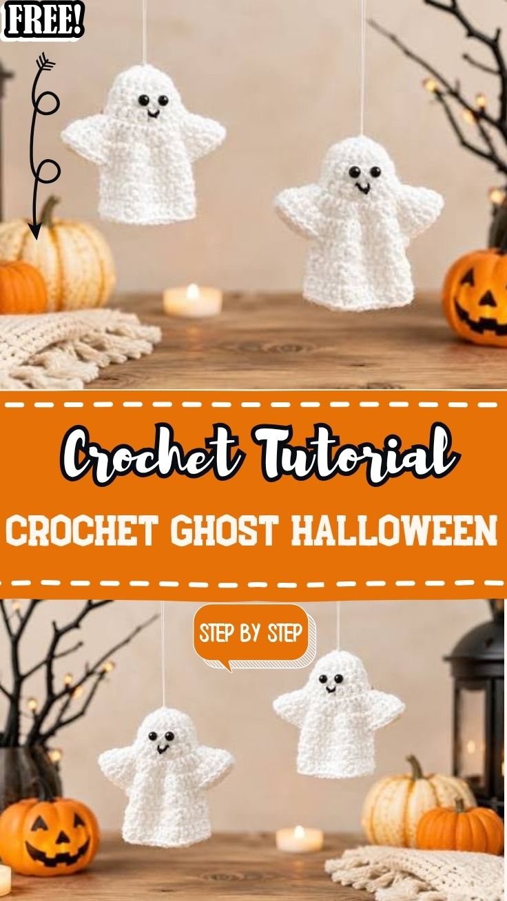 Free Crochet Ghost Halloween Amigurumi Pattern for Fun Decor
