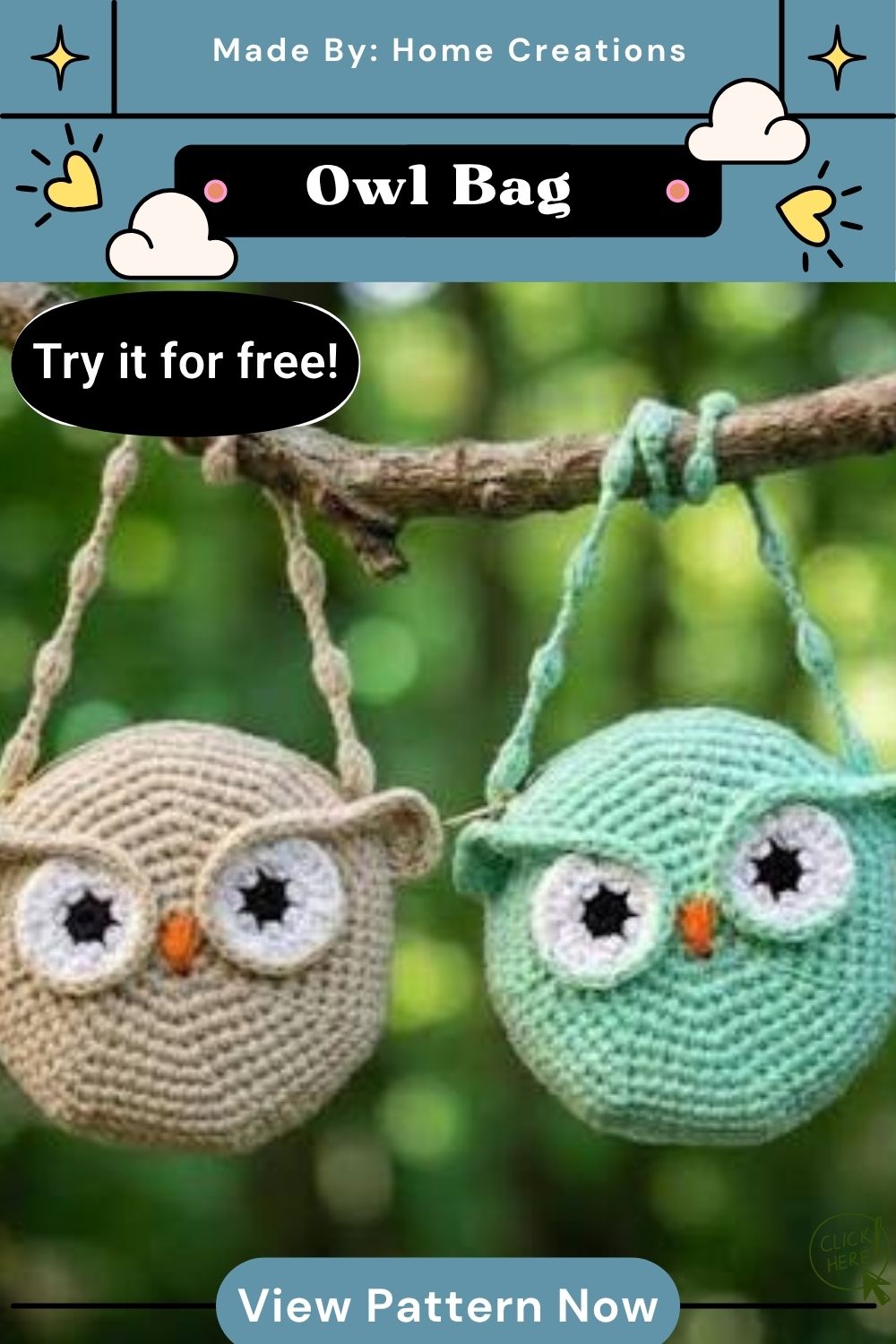 Free Crochet Sweet Owl Bag Pattern for Kids