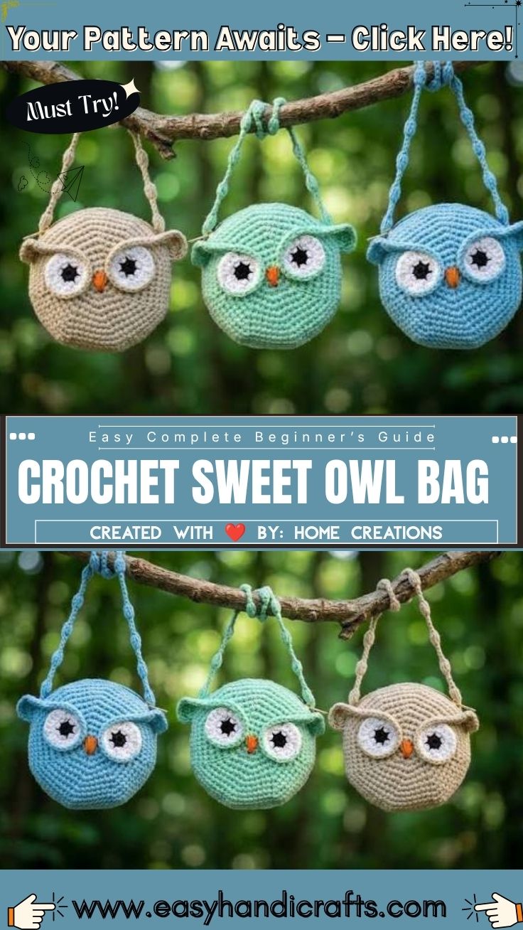 Free Crochet Sweet Owl Bag Pattern for Kids