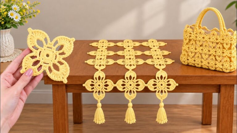 Free Crochet Table Topper and Purse Duo Pattern