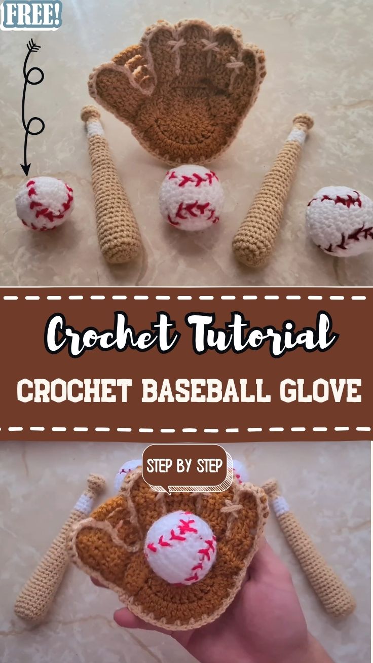 Free Mini Crochet Baseball Glove Pattern for Beginners