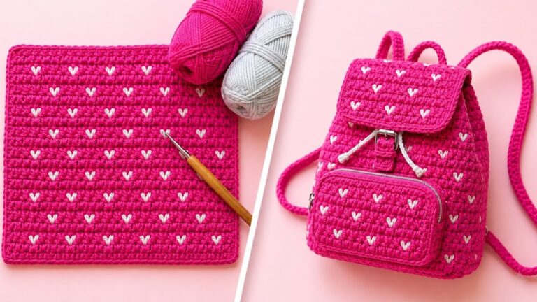 Trendy Crochet Heart Backpack Pattern for a Simple Look