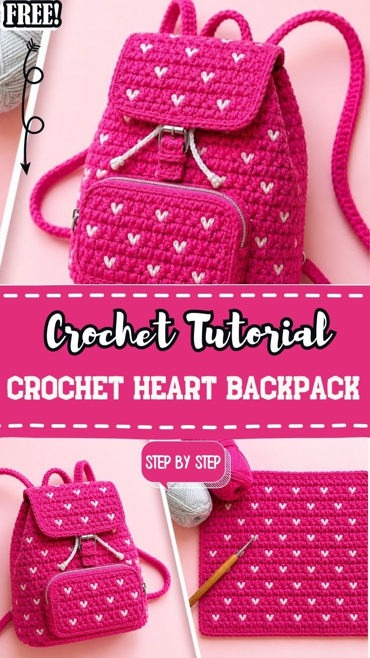 Get Trendy Crochet Heart Backpack Pattern for a Simple Look