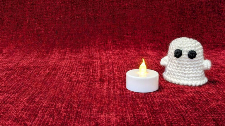 Halloween Crochet Ghost Tea Light Wrap Pattern