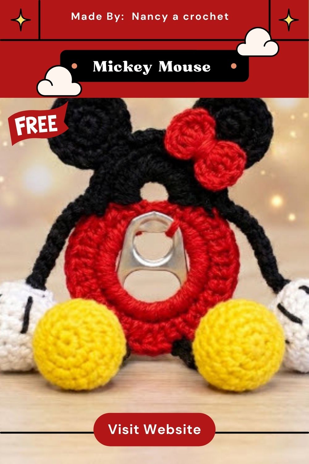Handmade Crochet Mickey Mouse Amigurumi Pattern for a Cute Friend