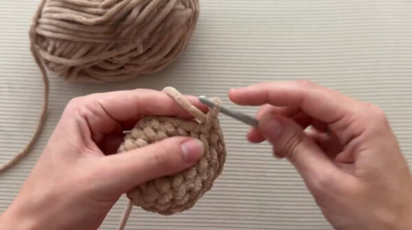 Increase round shaping crochet cone shape