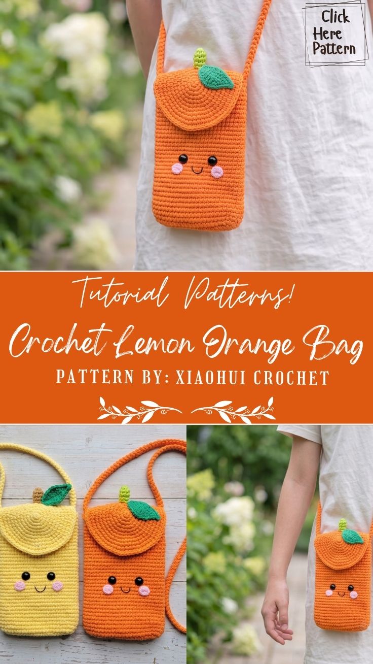 Make Crochet Lemon & Orange Bag Pattern for Trendy