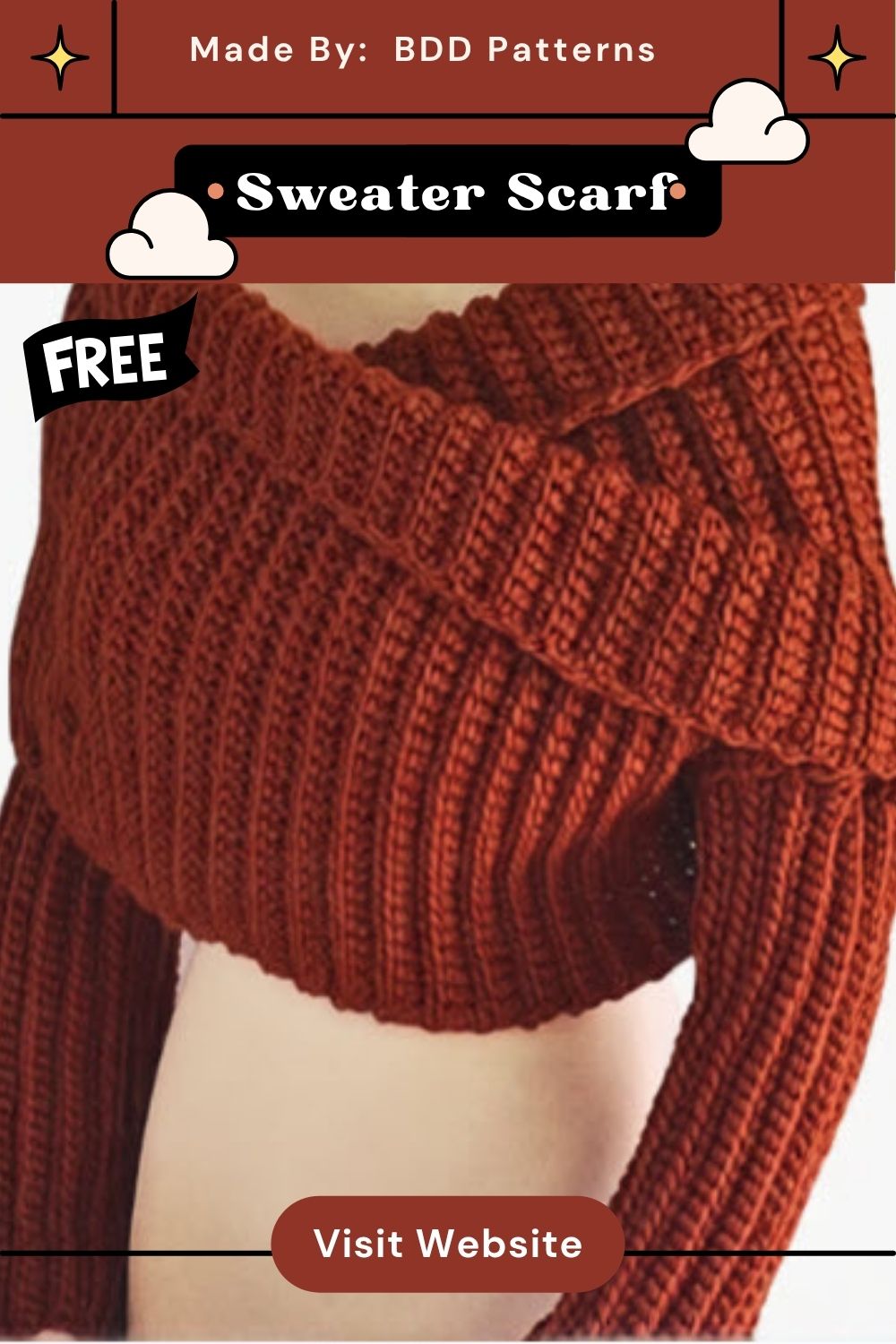 Modern Crochet Sweater Scarf Pattern For Everyday Style