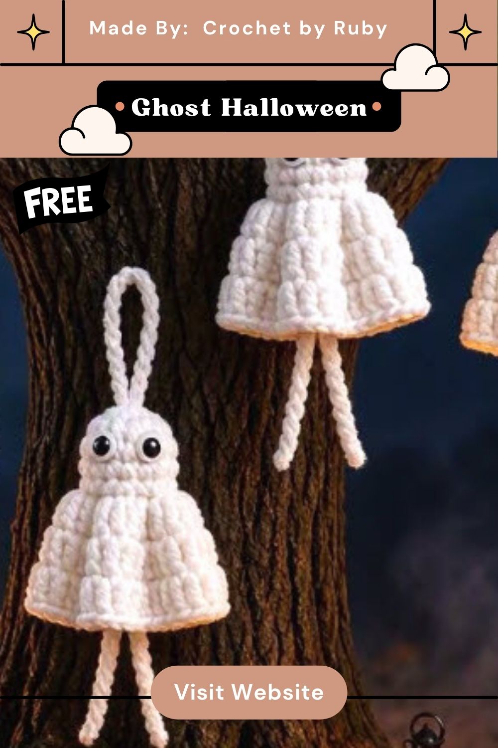 This Spooky Cochet Little Ghost Halloween Pattern Toy