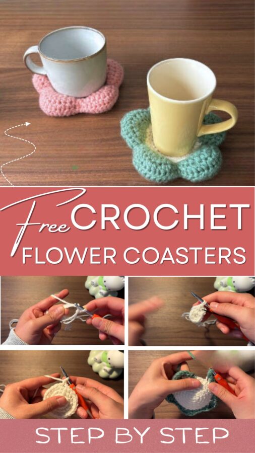 Make Your Crochet Flower Coasters Pattern