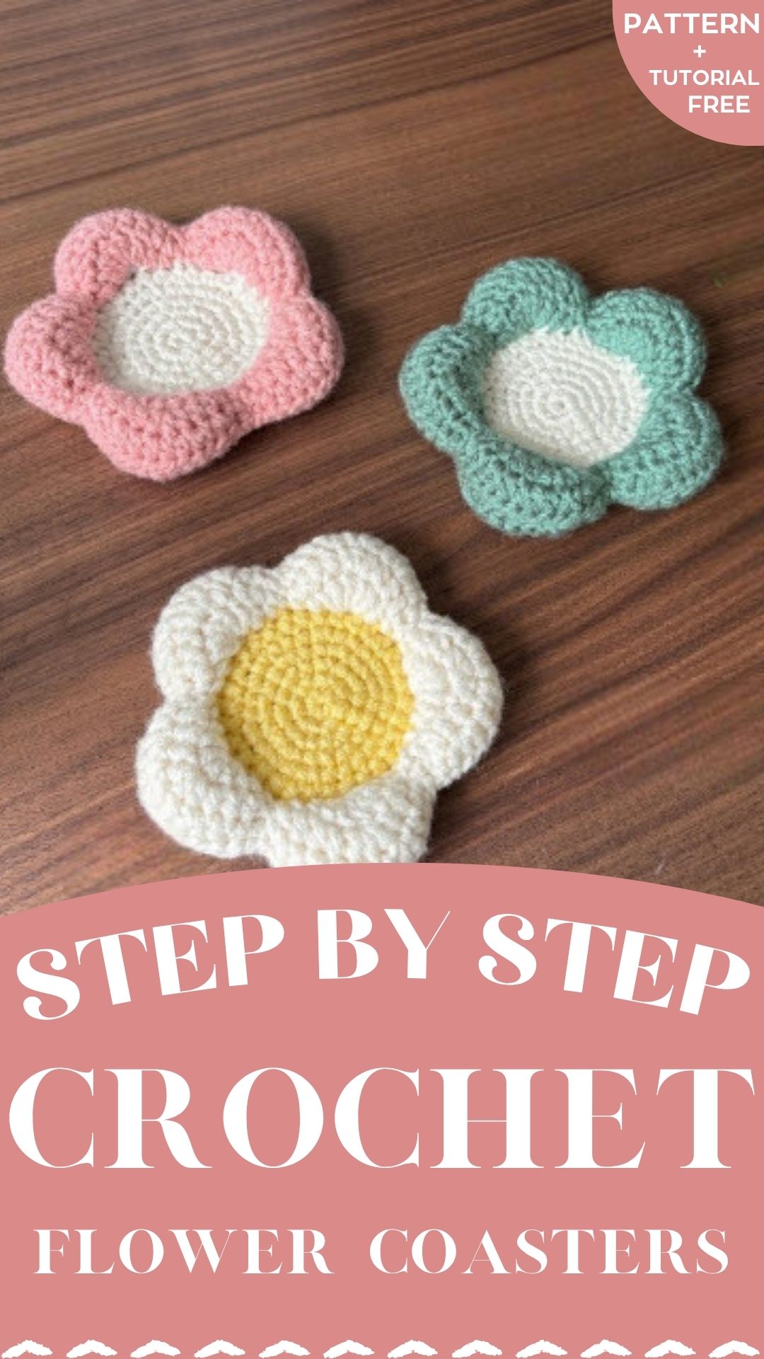 Make Your Crochet Flower Coasters Pattern