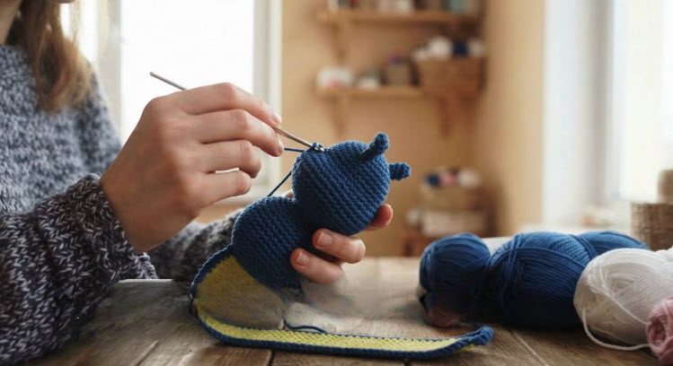 One increase made in every stitch of the head