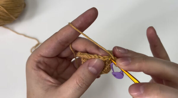 Round 7 Crocheting the sides of the hat.